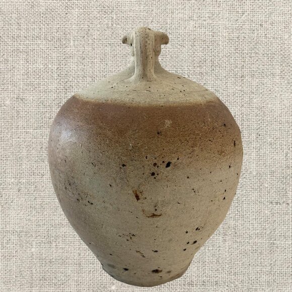 19c French Provincial Stoneware Double Handle Water Jug - Picture 3 of 4